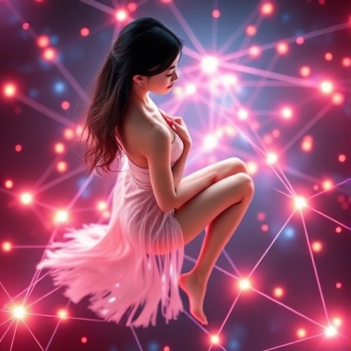 象征信息交流的网络节点图