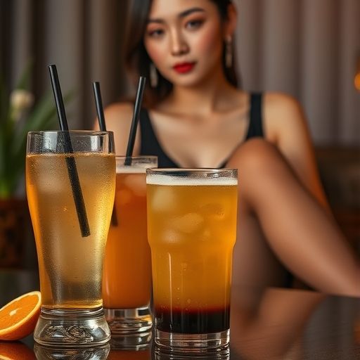 高端工作室的精致饮品