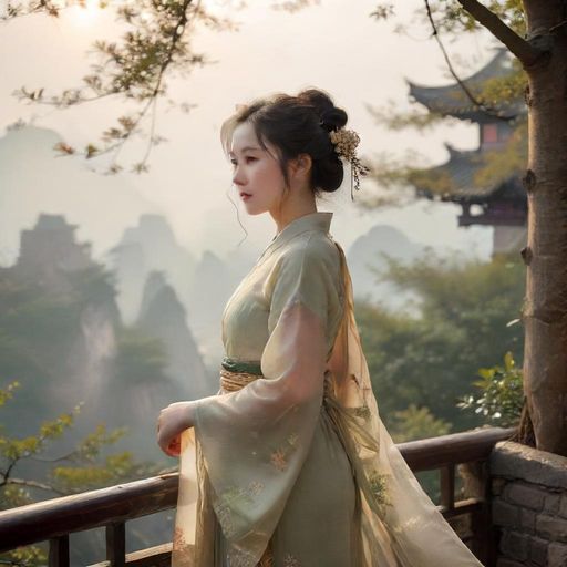 老街茶肆的温馨外景