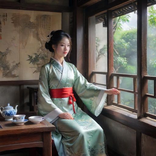 商务人士在茶室洽谈