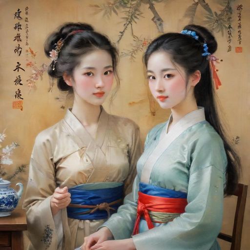 老广州风格茶馆的宁静庭院