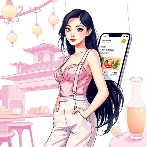 查找茶室推荐的手机界面