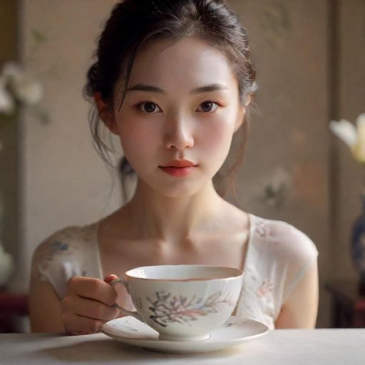 一杯高端茶的优雅呈现