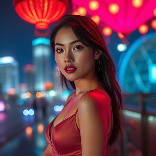 广州夜场会所灯光璀璨夜景