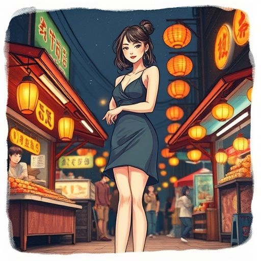 夜市小吃摊充满生活气息