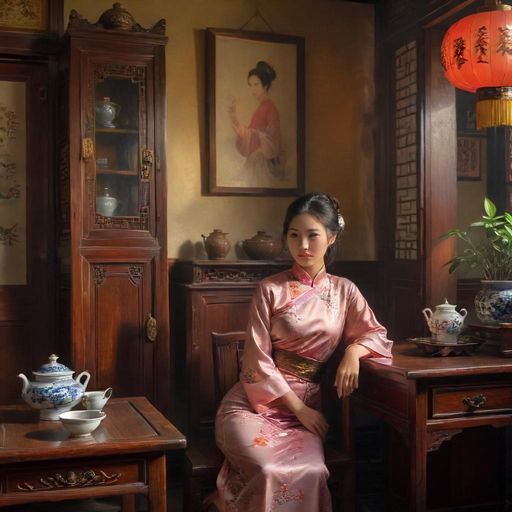 老茶楼的复古氛围