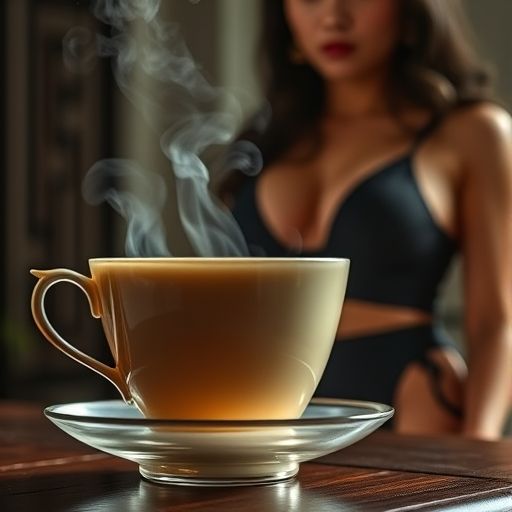 一杯热茶的诱人瞬间