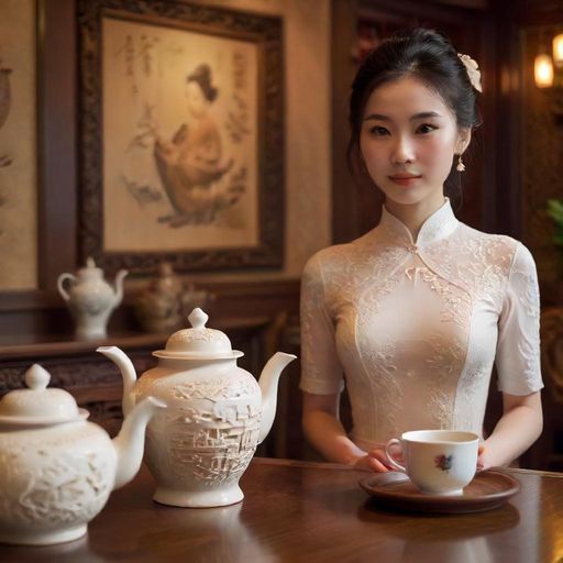 复古风格茶室内部细节