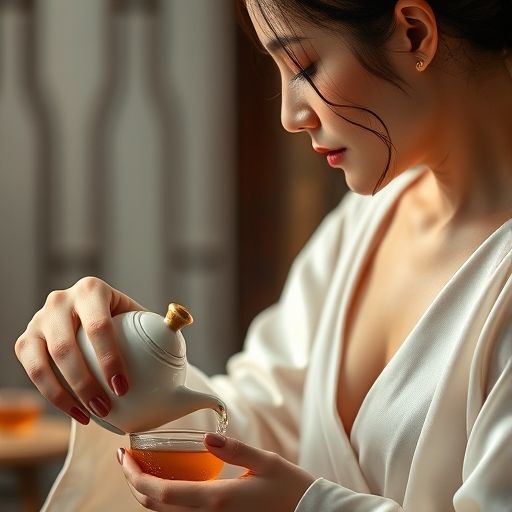 茶艺师优雅泡茶瞬间