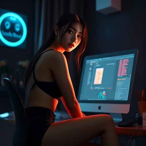 一个神秘的人影在电脑屏幕前,屏幕上是论坛界面