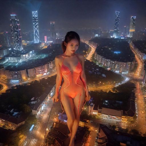 佛山夜色下的休闲场所,灯火璀璨