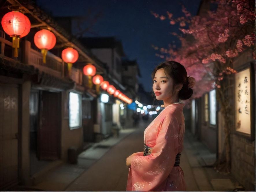 都市夜景,暗示丰富的夜生活