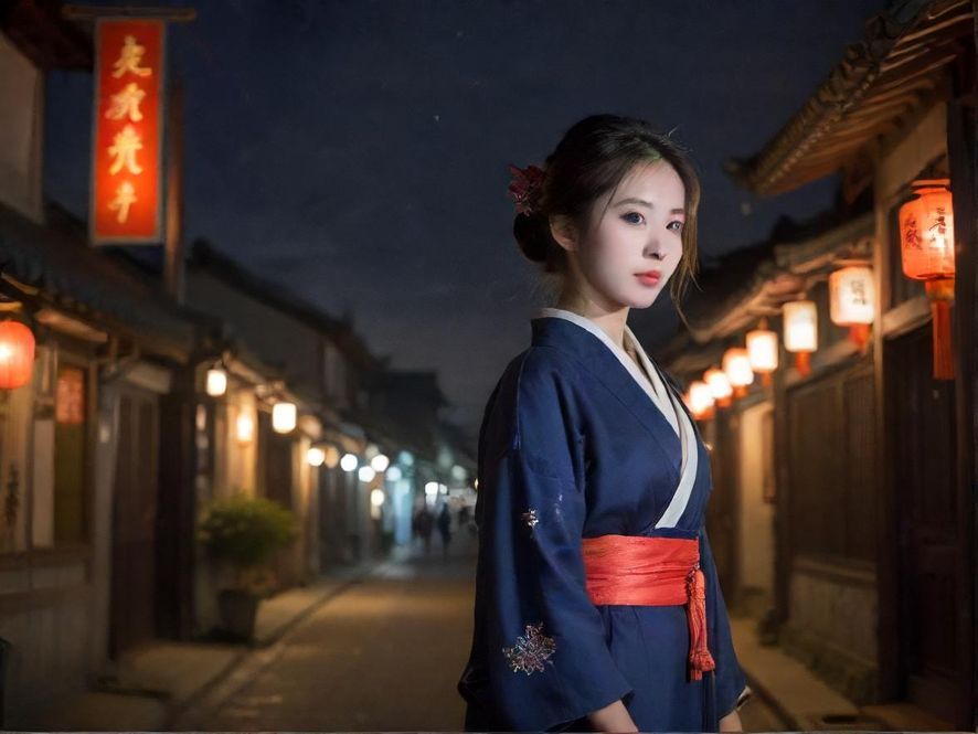 繁华都市夜景，霓虹灯光下高楼林立，展现都市夜生活的魅力。