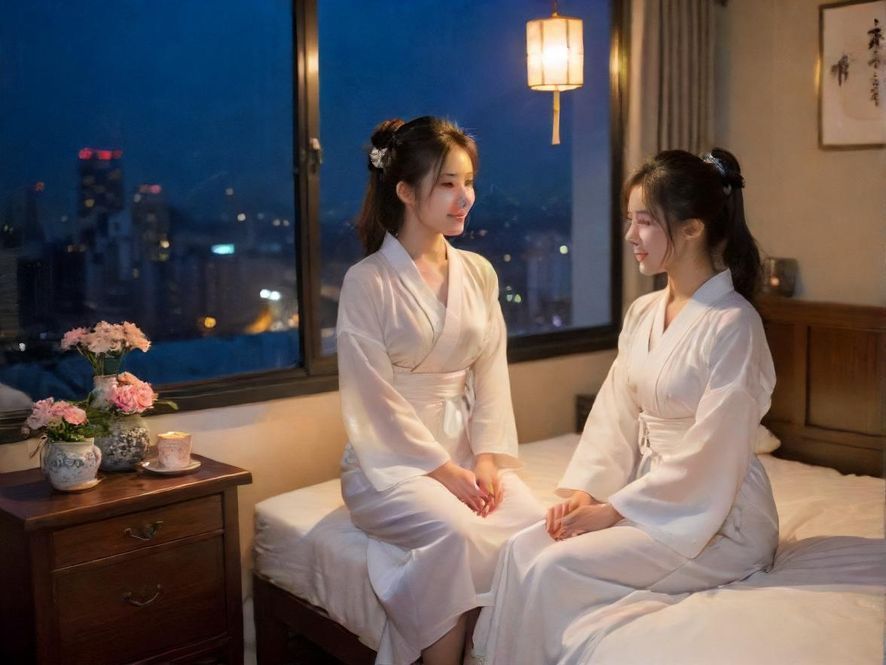 夜场桑拿会所复古奢华按摩场景