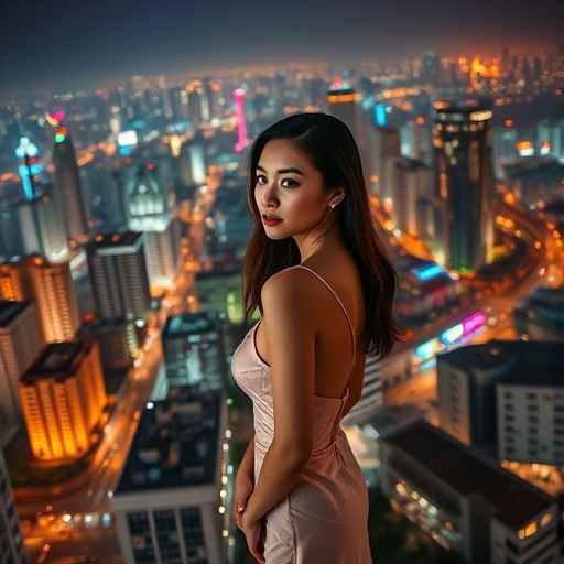 广州天河璀璨夜色