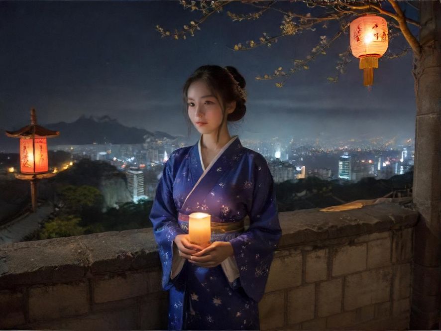 繁华都市夜景，霓虹灯下尽显娱乐气息