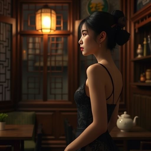 广州隐秘茶社的复古氛围