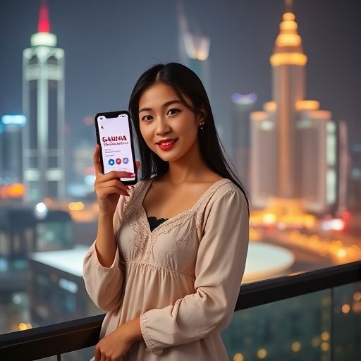 手机屏幕上显示着广州百花楼QM桑拿论坛的帖子列表,背景是璀璨的广州夜景