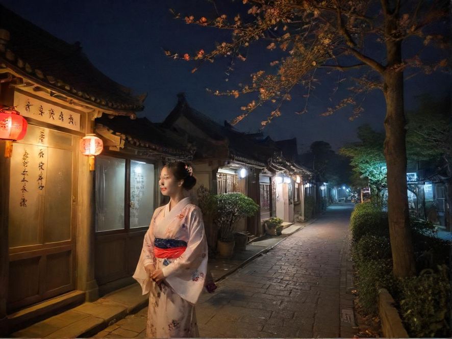 繁华都市夜景,霓虹闪烁,车水马龙,充满活力与诱惑。