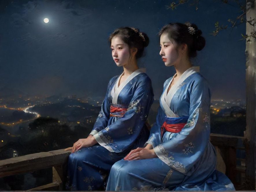 南京夜色下的街道,模糊的光斑营造出一种神秘而迷人的氛围,暗示着城市的休闲探索。