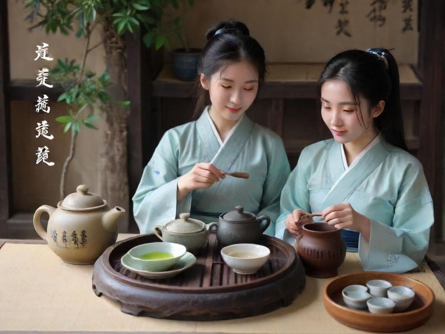 广州天河早茶茶楼复古氛围