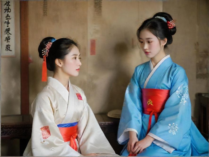 手机屏幕上的微信聊天界面,模糊的光斑营造出神秘感