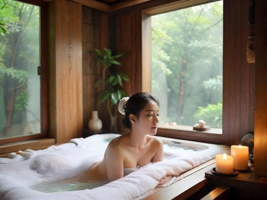 精致舒适的按摩室特写