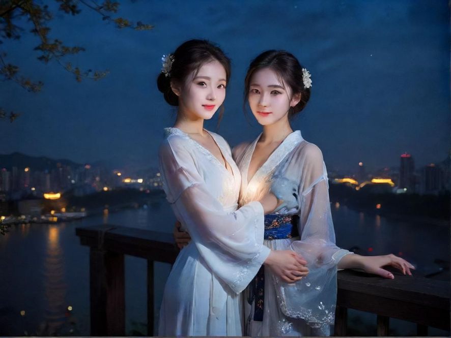 夜晚灯光下的广佛休闲娱乐场所入口