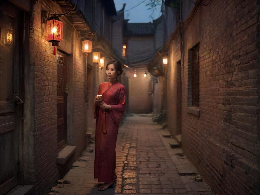 嘉定小巷傍晚时分