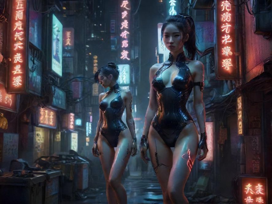 城市夜景下的秘密入口