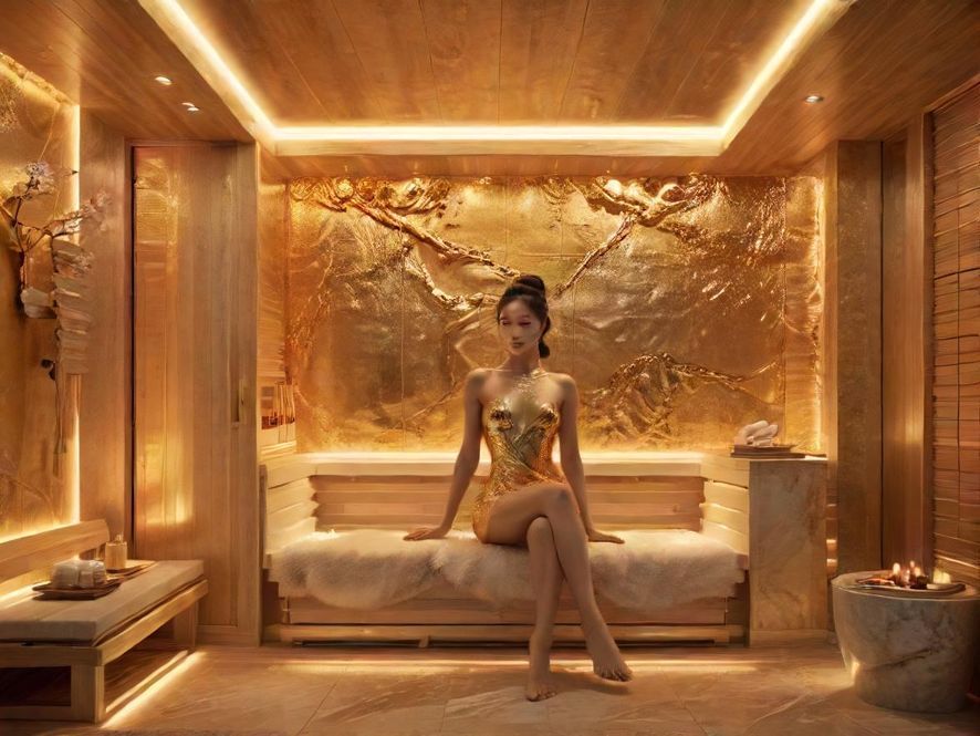豪华桑拿会所休息区,尽享宁静与奢华
