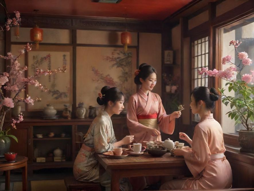 深圳百花丛品花楼茶艺表演优雅瞬间