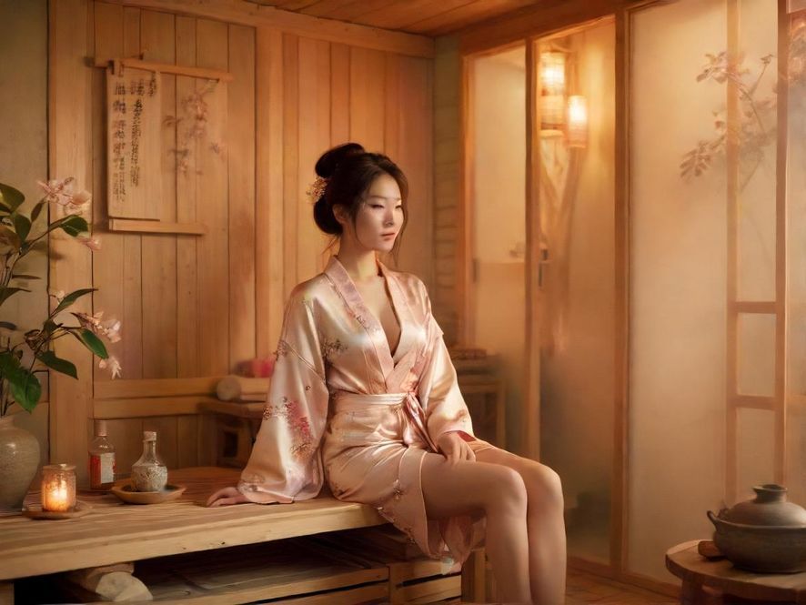 Relaxing atmosphere in a leisure club