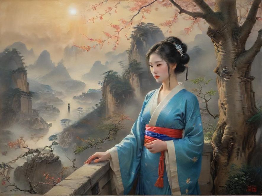 一位女性通过手机浏览论坛内容